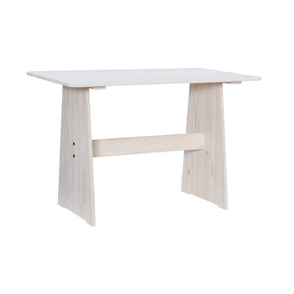 Breakfast Table: Pine Solid Wood Breakfast Nook Dining Set