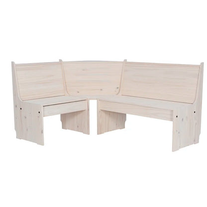 Breakfast Table: Pine Solid Wood Breakfast Nook Dining Set