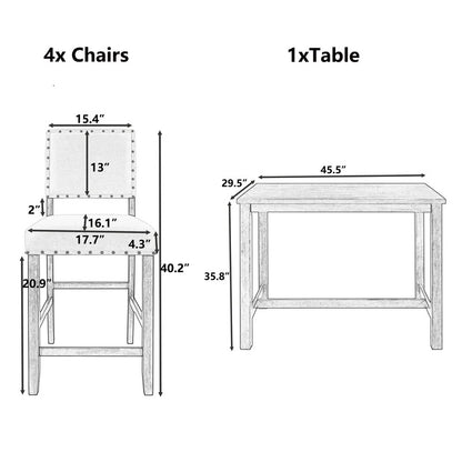 Breakfast Table: Solid Oak Breakfast Nook Dining Set