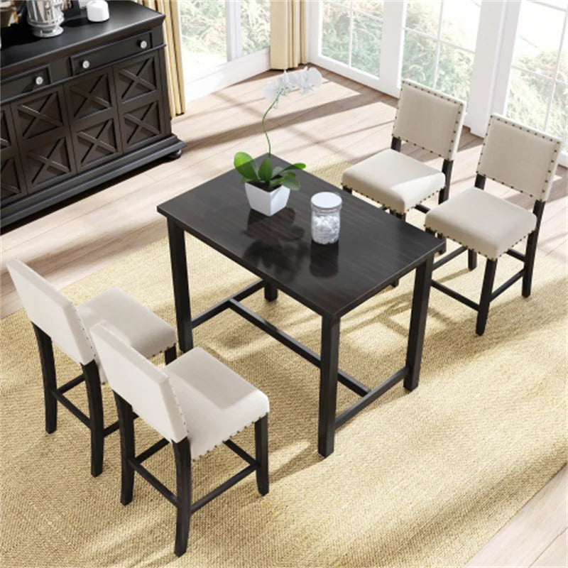 Breakfast Table: Solid Oak Breakfast Nook Dining Set