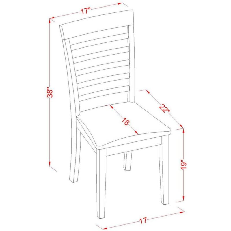 Breakfast Table: Straight Ladder-back Breakfast Nook Dining Table