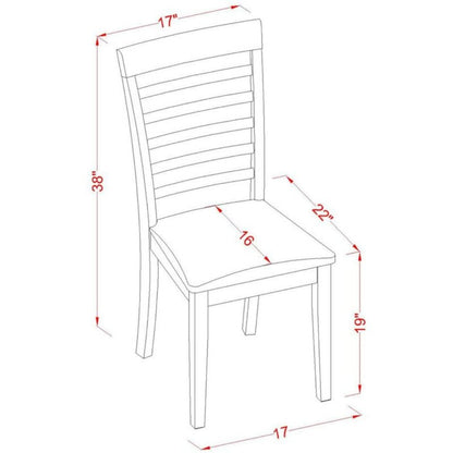 Breakfast Table: Straight Ladder-back Breakfast Nook Dining Table