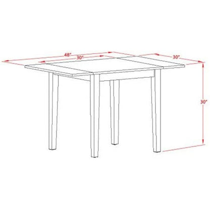 Breakfast Table: Straight Ladder-back Breakfast Nook Dining Table