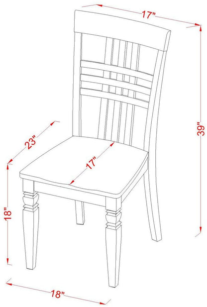 Breakfast Table Triple Crossback Breakfast Nook Dining Set