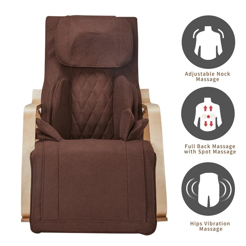 Massage Chairs: Brown Angle Adjustable Massage & Recliner Rocking Chair