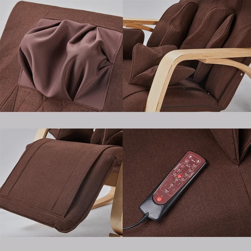 Massage Chairs: Brown Angle Adjustable Massage & Recliner Rocking Chair