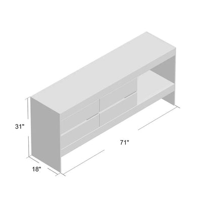 Buffet Table: ACE Floating White Buffet