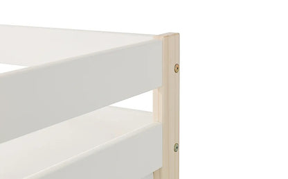 Bunk Bed: White & Pine Single Bunk Bed 