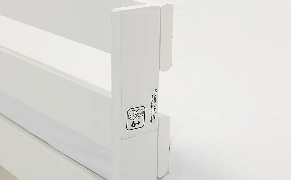 Bunk Bed: White & Pine Single Bunk Bed 