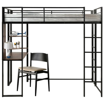 Bunk Bed: Modern Bunk Bed with Shelves