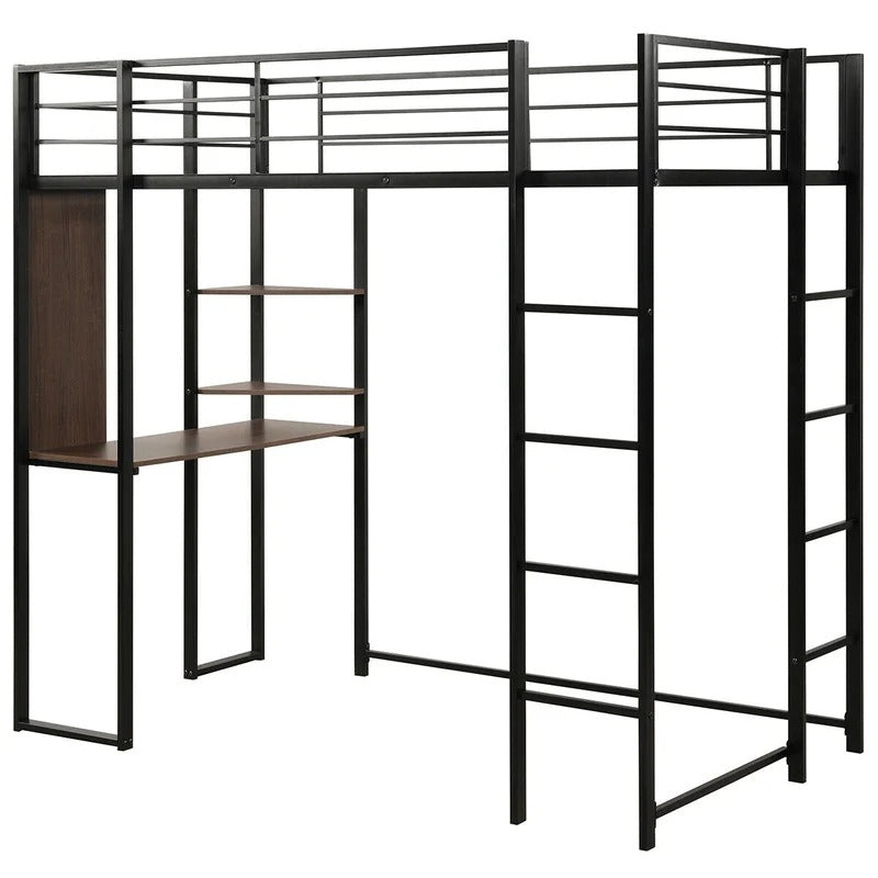 Bunk Bed: Modern Bunk Bed with Shelves
