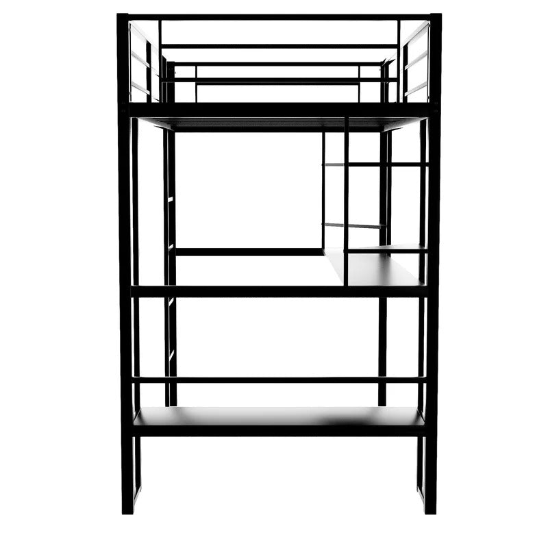 Bunk Bed: Kids Bunk Bed with Shelves
