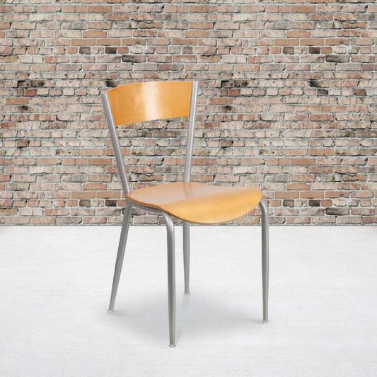 Cafe Chair: 19.5 in. Metal Restaurant Chair