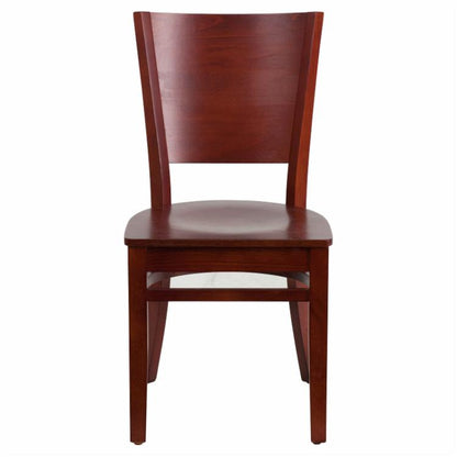 Cafe Chair: 8.25 in. Solid Back Restaurant Chair