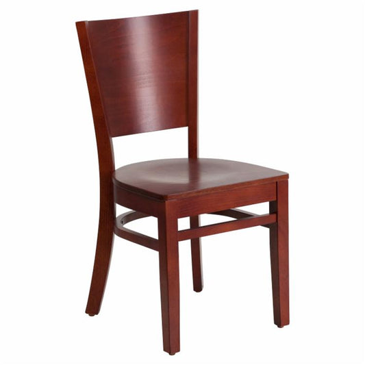 Cafe Chair: 8.25 in. Solid Back Restaurant Chair