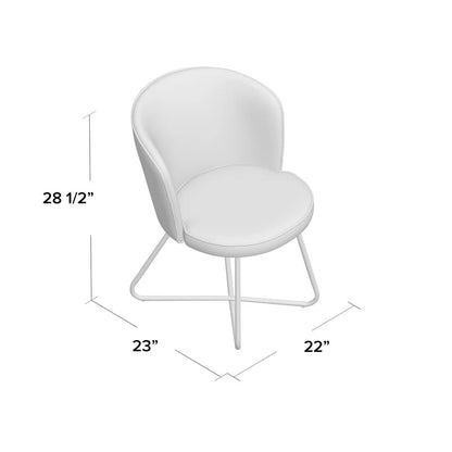 Cafe Chair: Beige Velvet Metal Wingback, Restaurant Chair 