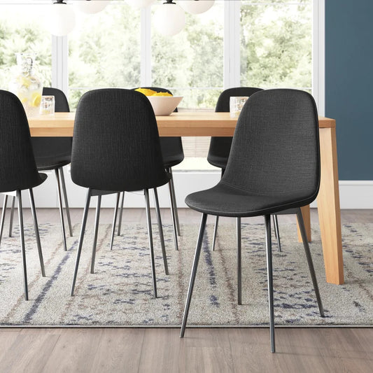 Cafe Chair: Black Upholstered Side Restaurant Chair 