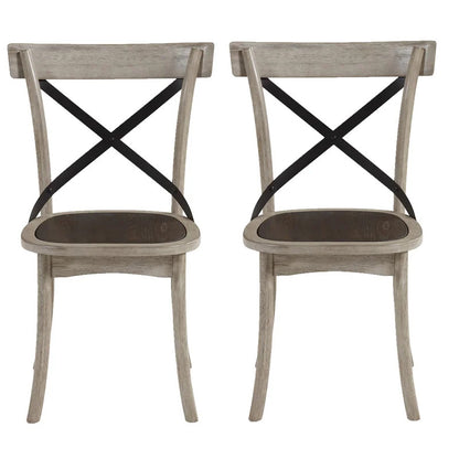 Cafe Chair: Cross Back Side Restaurant Chair (Set of 2)