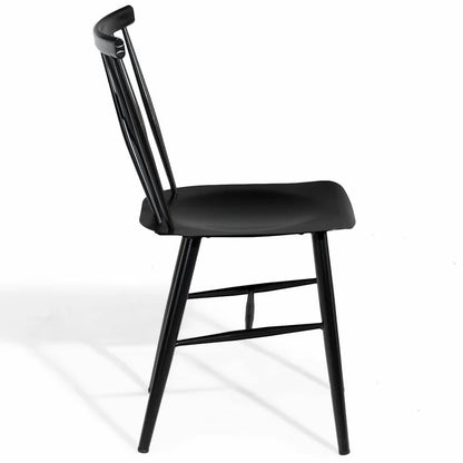 Cafe Chair: Metal Slat Back Restaurant Chair (Set of 2)