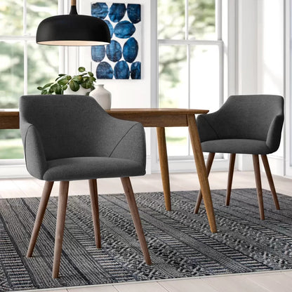 Cafe Chair: Upholstered Arm Restaurant Chair (Set of 2)