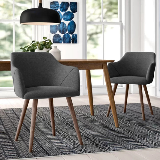 Cafe Chair: Upholstered Arm Restaurant Chair (Set of 2)