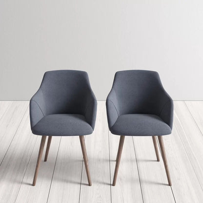 Cafe Chair: Upholstered Arm Restaurant Chair (Set of 2)