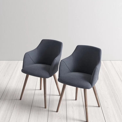 Cafe Chair: Upholstered Arm Restaurant Chair (Set of 2)