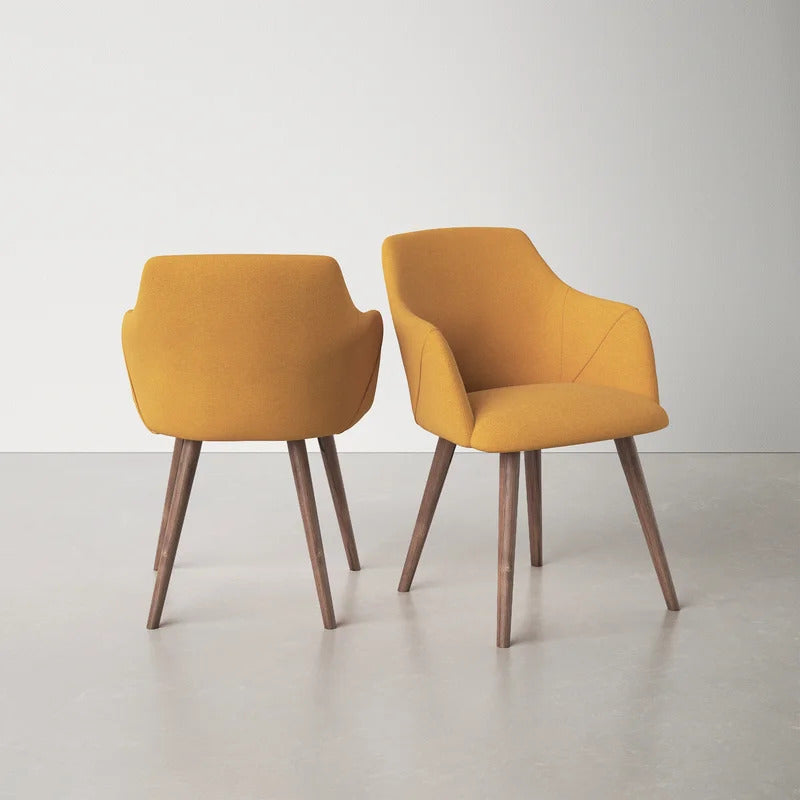 Cafe Chair: Upholstered Arm Restaurant Chair (Set of 2)