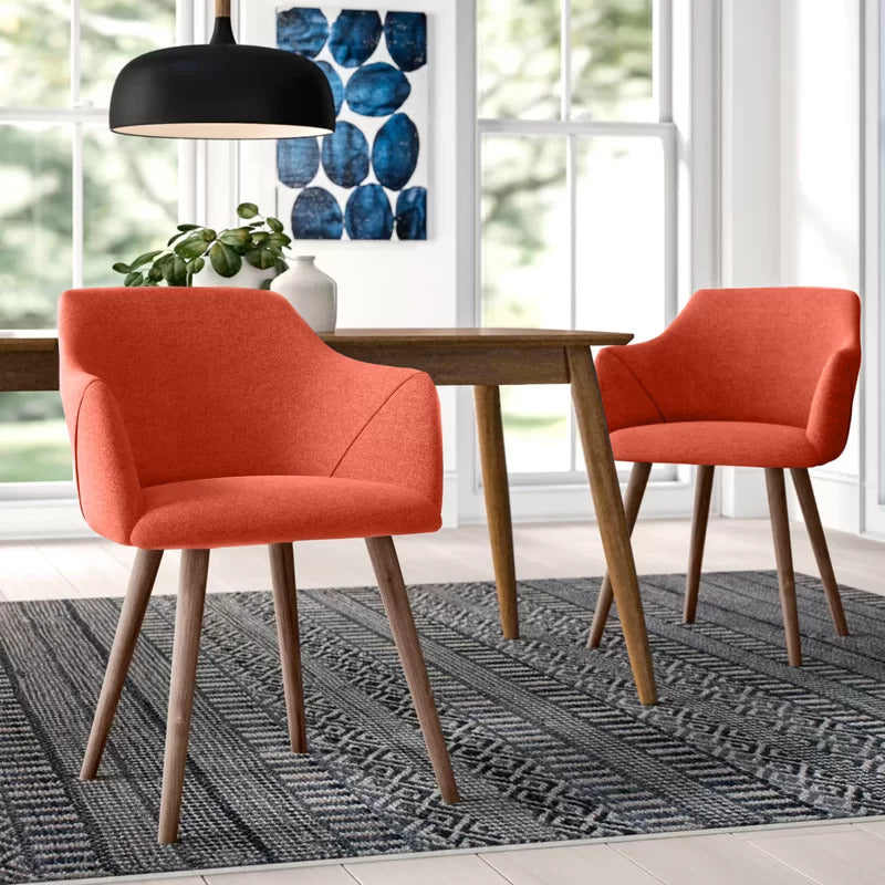 Cafe Chair: Upholstered Arm Restaurant Chair (Set of 2)