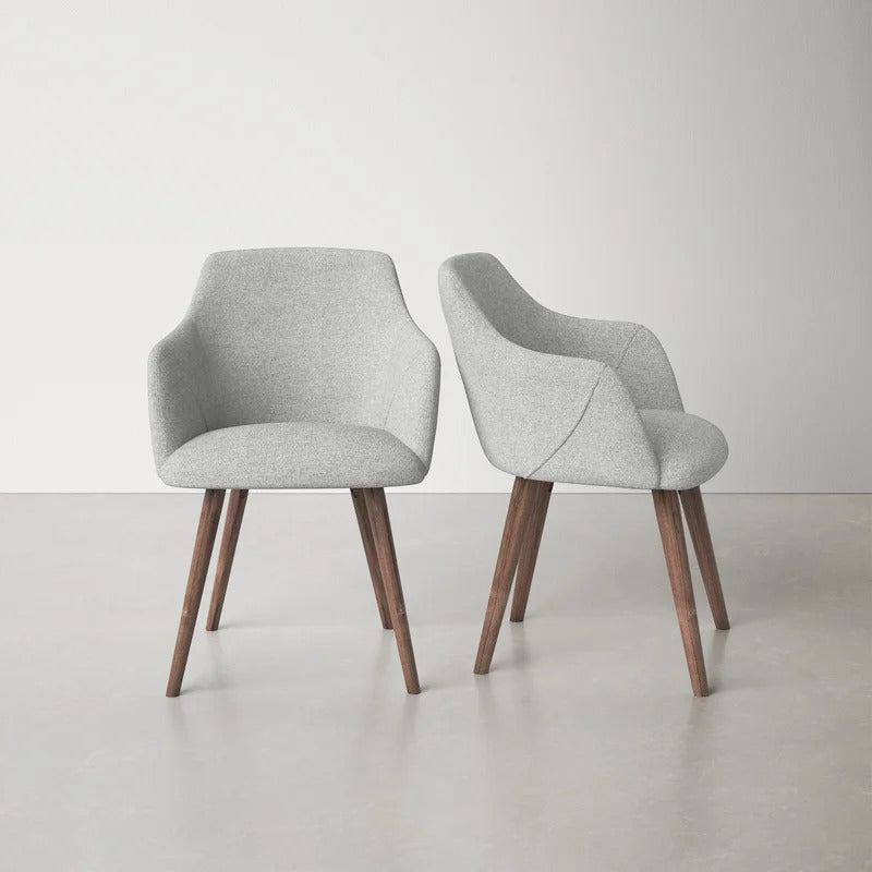 Cafe Chair: Upholstered Arm Restaurant Chair (Set of 2)