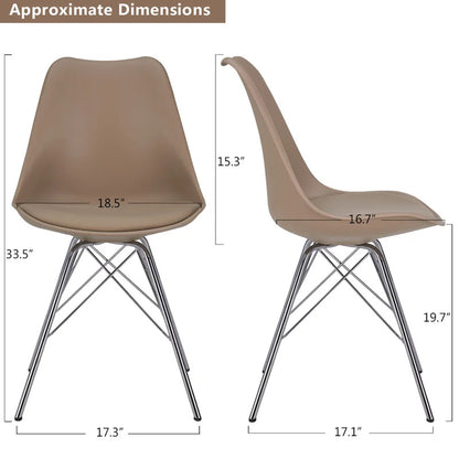 Cafe Chair: Upholstered Side Restaurant Chair (Set of 4)