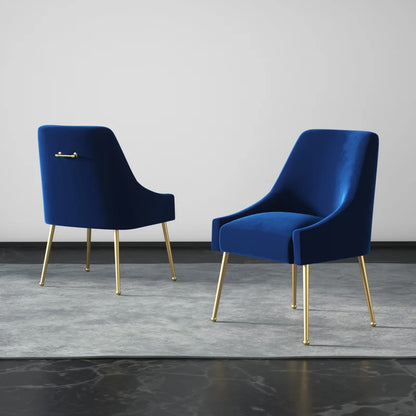 Cafe Chair: Velvet Wingback  Restaurant Chair (Set of 2)