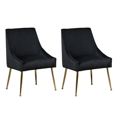 Cafe Chair: Velvet Wingback  Restaurant Chair (Set of 2)