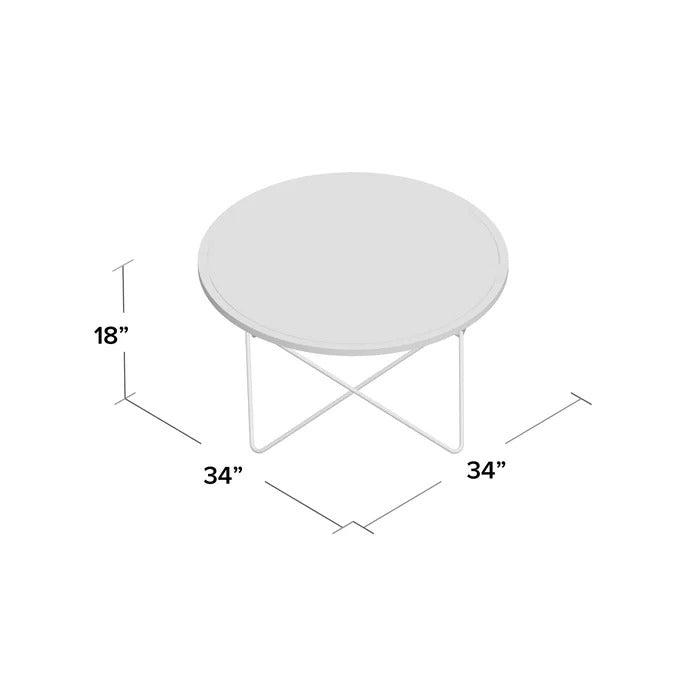 Center Table: 34" Cross Legs Coffee Table