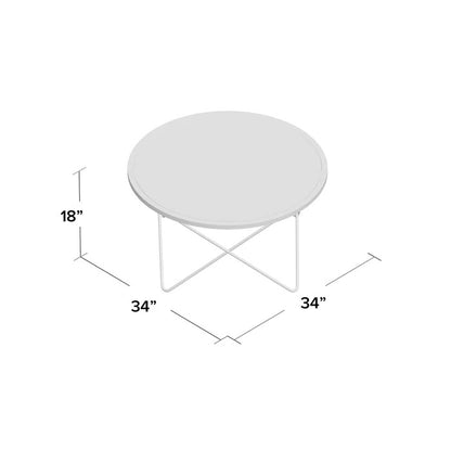 Center Table: 34" Cross Legs Coffee Table