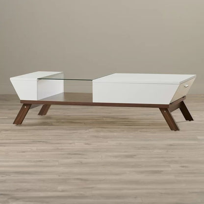 Center Table: 4 Legs Coffee Table with Storage
