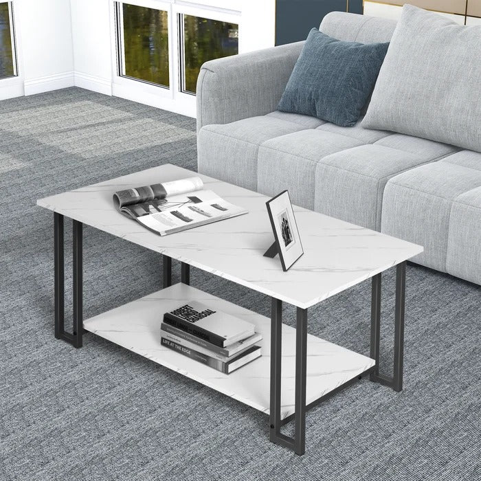 Center Table: 4 Legs Coffee Table with Storage