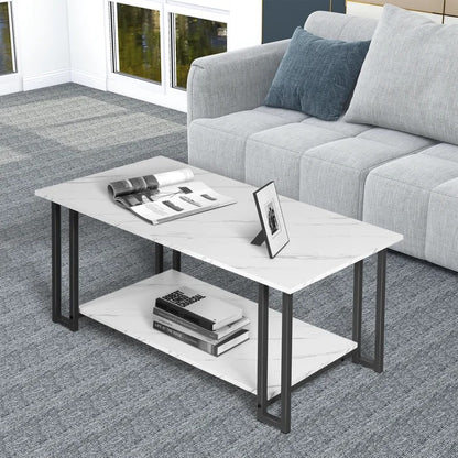 Center Table: 4 Legs Coffee Table with Storage