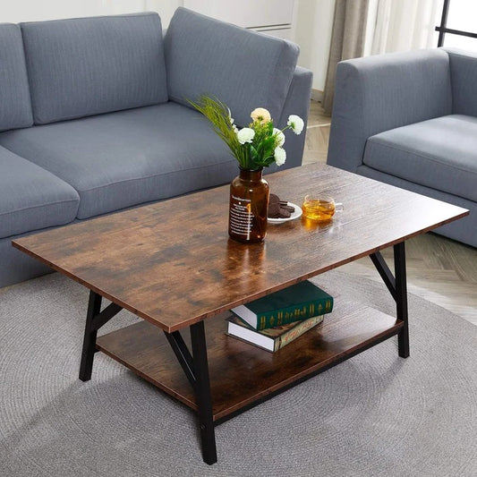 Center Table: 4 Legs Coffee Table with Storage