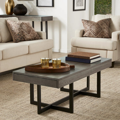Center Table: Cross Legs Coffee Table with Storage