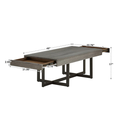 Center Table: Cross Legs Coffee Table with Storage