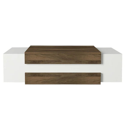 Center Table: Floor Shelf Coffee Table with Storage