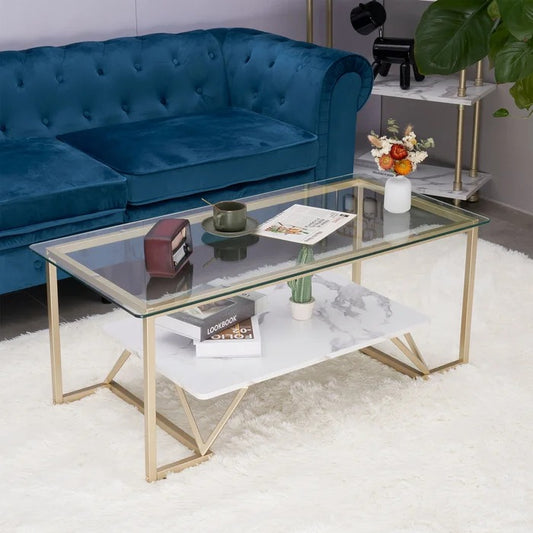 Center Table: Frame Coffee Table with Storage
