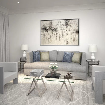 Center Table: Glass Top Coffee Table