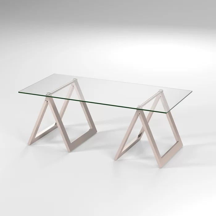 Center Table: Glass Top Coffee Table