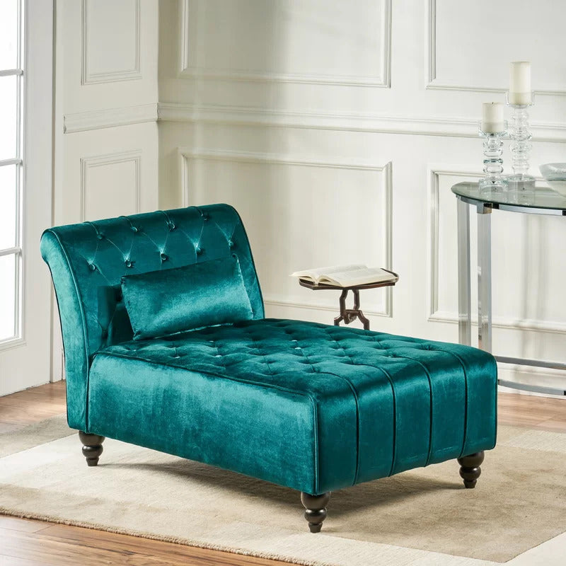 Chaise Lounge: Andrews Tufted Armless Chaise Lounge Chair