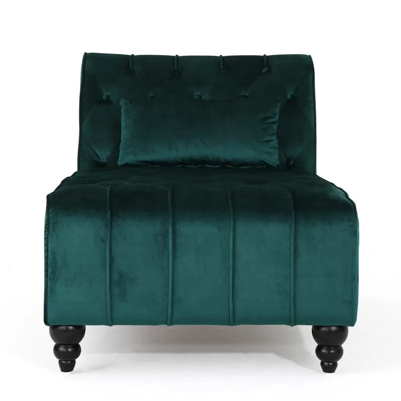 Chaise Lounge: Andrews Tufted Armless Chaise Lounge Chair