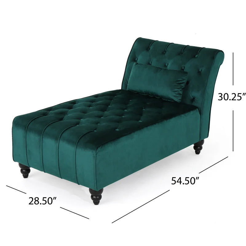 Chaise Lounge: Andrews Tufted Armless Chaise Lounge Chair