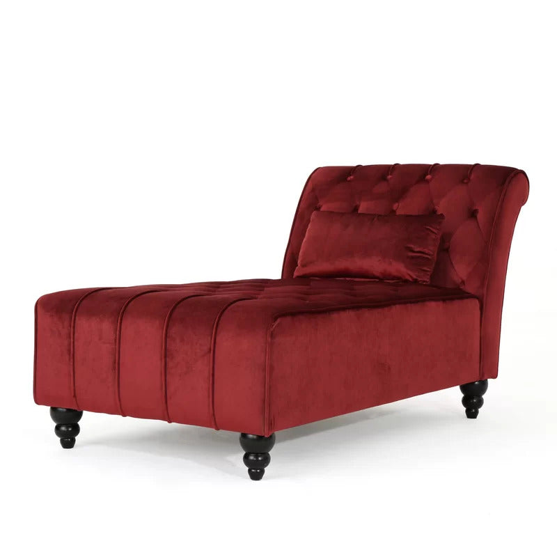 Chaise Lounge: Andrews Tufted Armless Chaise Lounge Chair