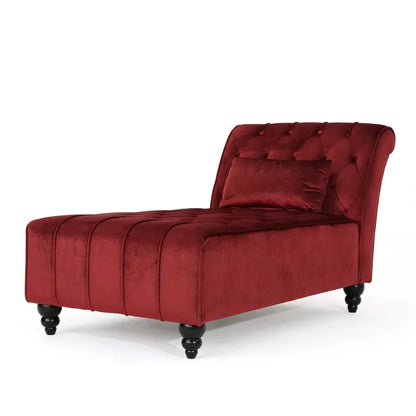 Chaise Lounge: Andrews Tufted Armless Chaise Lounge Chair